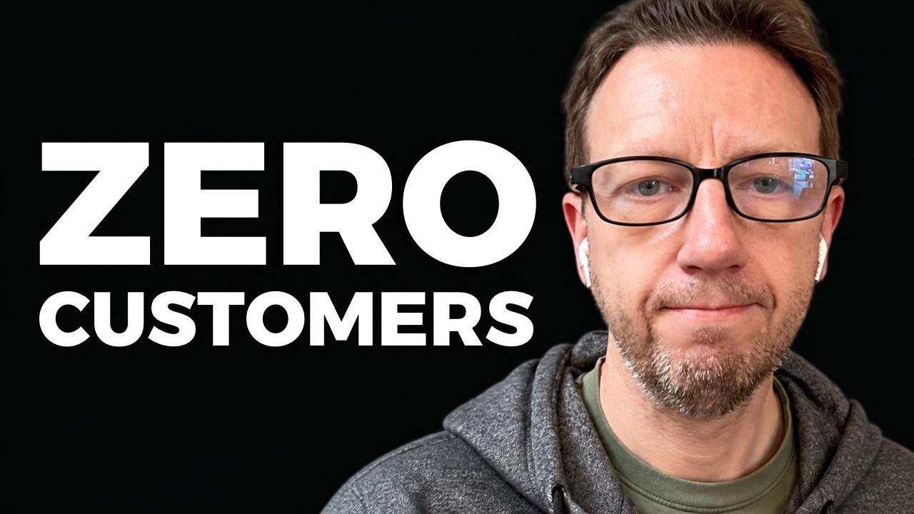Matt Ainsworth beside the words Zero Customers.